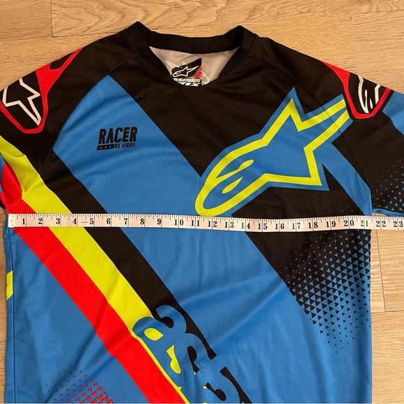 Vintage Alpinestars AStars Racer MX Series Motorcycle Jersey Mens Large - Blue - Picture 9 of 10